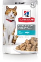 Влажный корм для кошек Hill's Feline Young Adult Sterilised Cat with Trout (85г) - 