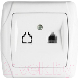 Изображение товара Розетка EKF Мадрид-1 RJ-45 (белый)