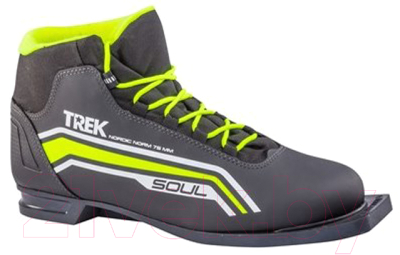 Ботинки для беговых лыж TREK Soul 1 ИК (черный/лайм, р-р 46)