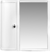 Шкаф с зеркалом для ванной Berossi Hilton Premium Left НВ 33601000 (снежно-белый) - 
