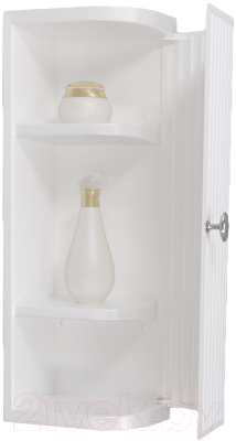 Шкаф с зеркалом для ванной Berossi Hilton Premium Right НВ 33701000 (снежно-белый)