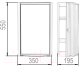 Миниатюра изображения товара Шкаф с зеркалом для ванной Berossi Hilton Premium Right НВ 33701000 (снежно-белый)