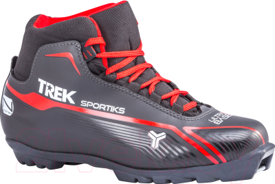 Ботинки для беговых лыж TREK Sportiks 2 SNS (черный/красный, р-р 45)