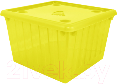 Контейнер для хранения Алеана 122043 (желтый/прозрачный)