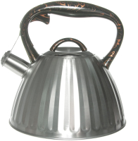 Чайник со свистком Rainstahl RS-7761-30 (металлик/темно-коричневый) - 
