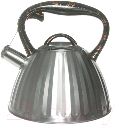 Чайник со свистком Rainstahl RS-7761-30 (металлик/темно-коричневый)