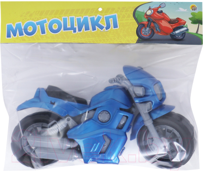 Мотоцикл игрушечный РЫЖИЙ КОТ Спорт / И-3406 (синий)