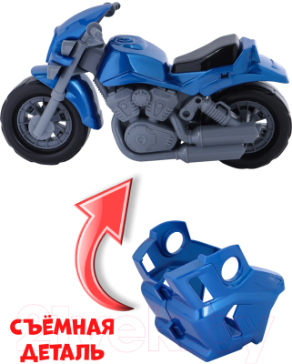 Мотоцикл игрушечный РЫЖИЙ КОТ Спорт / И-3406 (синий)