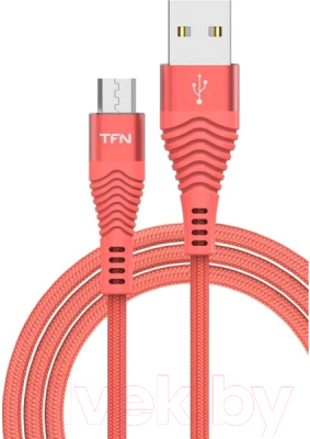 Кабель TFN TFN-CFZMICUSB1MCR  (1м, коралловый)