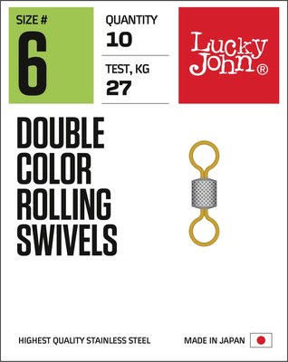 Вертлюг рыболовный Lucky John Pro Series Barrel / LJP5121-010 (10шт) - 