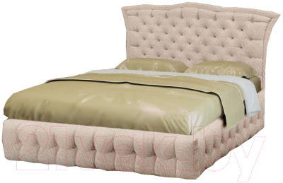 Двуспальная кровать Асмана Двойная-5 160x200 (саванна крем)