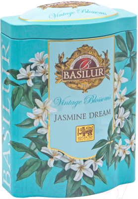 Чай листовой Basilur Винтажные цветы Жасминовая мечта черный (100г)