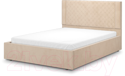 Полуторная кровать Аквилон Женева 14 М (веллюкс крем)