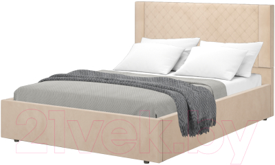 Полуторная кровать Аквилон Женева 14 М (веллюкс крем)