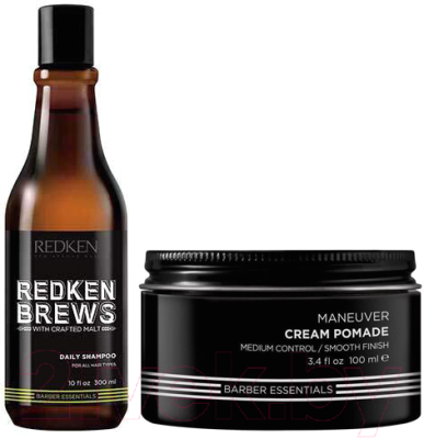 Набор косметики для волос Redken Brews Шампунь 300мл+Крем для укладки 100мл