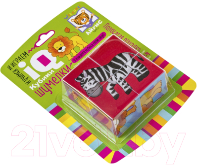 Изображение товара Развивающая игра Айрис-пресс Умные кубики. Шумелки. Полосатая лошадка / 9785811275694