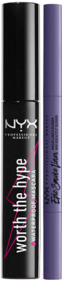 Набор декоративной косметики NYX Professional Makeup Карандаш д/глаз 07+Тушь д/ресниц 01 Bk  (0.17г+7мл)