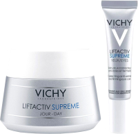 Набор косметики для лица Vichy Liftactiv Supreme Крем д/лица для нормальной кожи+Крем д/век (50мл+15мл) - 