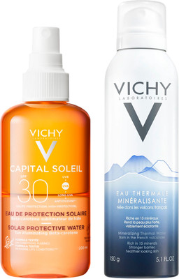 Набор косметики для лица Vichy Спрей солнцезащитный SPF30 200мл+Термальная вода 150мл