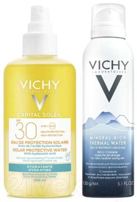 Набор косметики для лица Vichy Спрей солнцезащитный SPF30 200мл+Термальная вода 150мл