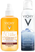 Набор косметики для лица Vichy Спрей солнцезащитный SPF50 200мл+Термальная вода (150мл) - 