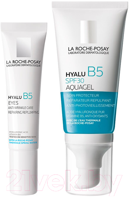 Набор косметики для лица La Roche-Posay Hyalu B5 Гель SPF30 50мл+Крем для век 15мл