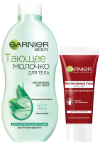 

Набор косметики для тела Garnier, Крем для рук Для очень сухой кожи+Молочко для тела Алое Вера