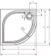 Миниатюра изображения товара Душевой поддон Riho Kolping DB14 / D004002005 (90x90)