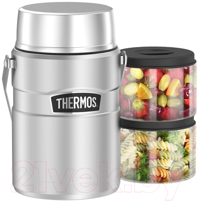 Термос для еды Thermos SK3030 MS / 491474 (1.39л, серый)