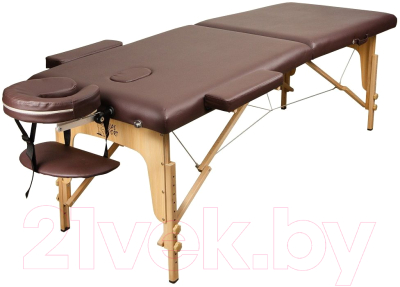 Массажный стол Atlas Sport Складной 2-с 70см (темно-коричневый/деревянный)