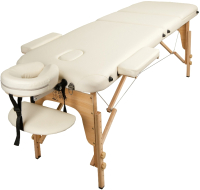 Массажный стол Atlas Sport Складной 3-с 70см (бежевый/деревянный) - 