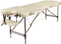 Массажный стол Atlas Sport Складной 3-с 60см (бежевый/ алюминиевый) - 