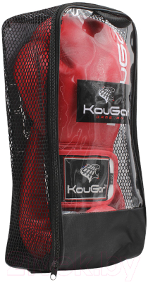 Боксерские перчатки KouGar KO200-6 (6oz, красный)