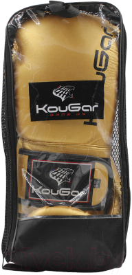 Боксерские перчатки KouGar KO600-14 (14oz, золото)