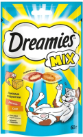 Лакомство для кошек Dreamies MIX с лососем и сыром (60г) - 