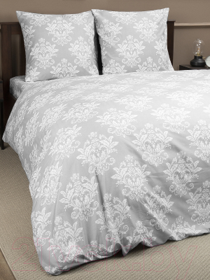 Комплект постельного белья Amore Mio Мако-сатин Classic Микрофибра Евро / 92939 (серый)
