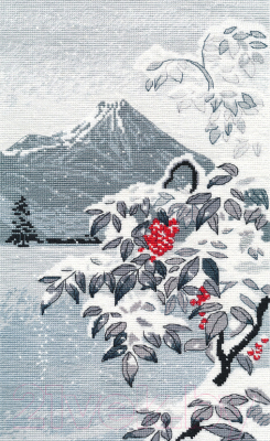 Набор для вышивания Овен Зимний пейзаж с рябиной / 1398В