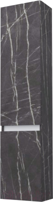 Шкаф-пенал для ванной Дабер 019 / СТ19.0.1.12Б (мрамор черный/белый)