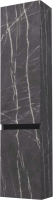 Шкаф-пенал для ванной Дабер 019 / СТ19.0.2.12Ч (мрамор черный/черный) - 