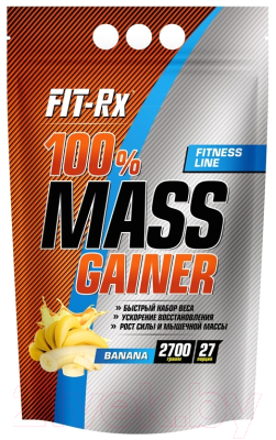 Гейнер FIT-Rx 100% Mass Gainer (2700г, банан)