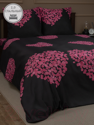 Комплект постельного белья Amore Mio Мако-сатин Desire Микрофибра 2.0 34939 / 93868 (черный/красный)