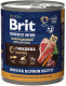 Влажный корм для собак Brit Premium by Nature с говядиной и печенью / 5051151 (850г) - 