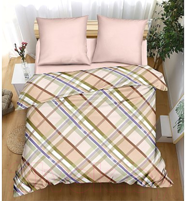Комплект постельного белья Amore Mio Combo Disco Поплин Евро / 31318 (розовый/фиолетовый/зеленый)