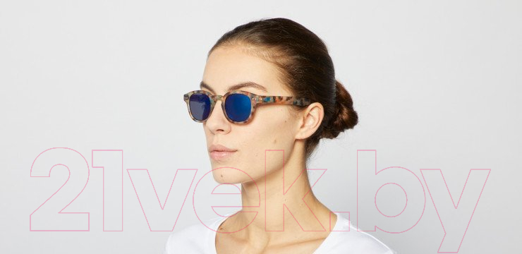 Очки солнцезащитные Izipizi Adult C +0 SLMSCC30-00 (голубо-черепаховый/зеркальный) — фото 3