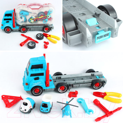 Трейлер игрушечный Darvish С мини транспортом и инструментами / DV-T-813