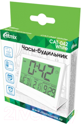 Метеостанция цифровая Ritmix CAT-042 (белый)