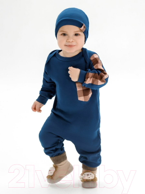 Комплект одежды для малышей Amarobaby Cell / AB-OD22-C501/20-74 (синий, р.74)