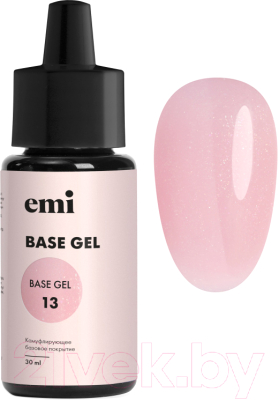 База для гель-лака E.Mi E.MiLac Base Gel Жемчужно-розовый №13 (30мл)