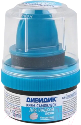 Изображение товара Крем для обуви Дивидик Самоблеск с намазкой (55мл, бесцветный)