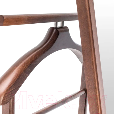 Стойка для одежды Мебелик Костюмная с зеркалом на колесах В 24Н (средне-коричневый)